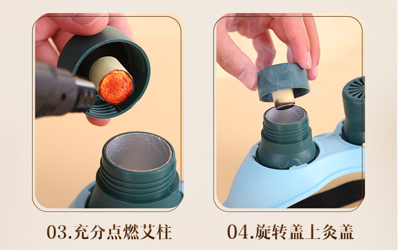 Eye Moxibustion Device Home Warm Eye Care Tool with Moxa Stick Holder for Adults and Children details