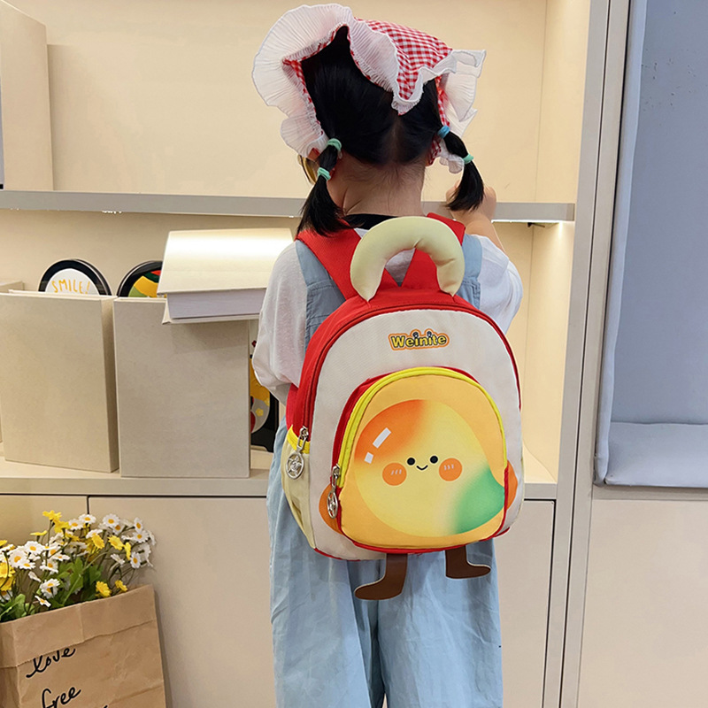 Nueva bolsa infantil de dibujos animados bolsa de frutas transpirable preescolar mochila de niños lindas niñas mochila de jardín de infantes luz