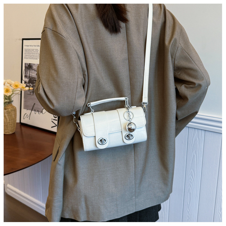 A trendy soft leather round bag for women, a new autumn/winter 2024 collection, stylish and versatile, single-shoulder crossbody bag for work undefined