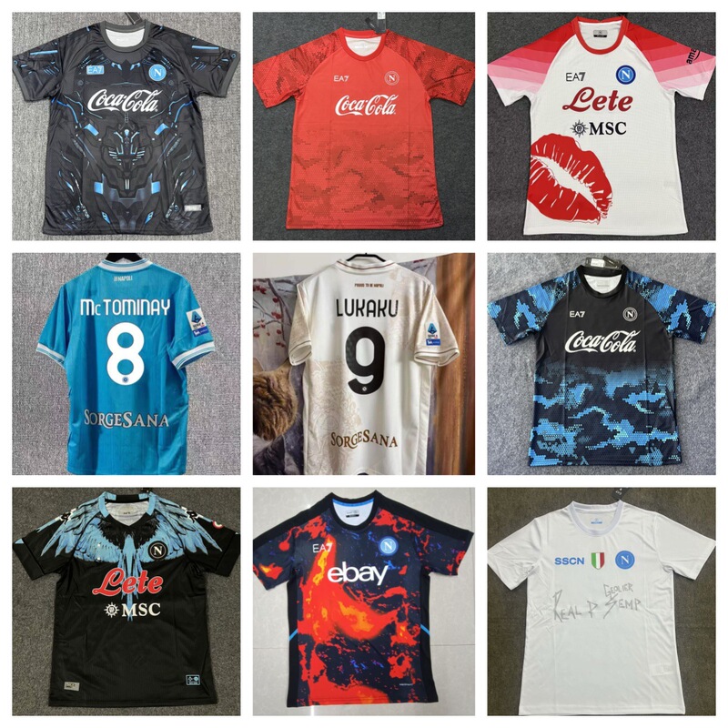Naples Jersey Quality Fan Training Wear Summer Series Football Uniform T-Shirt American Short-Sleeved Sports Team