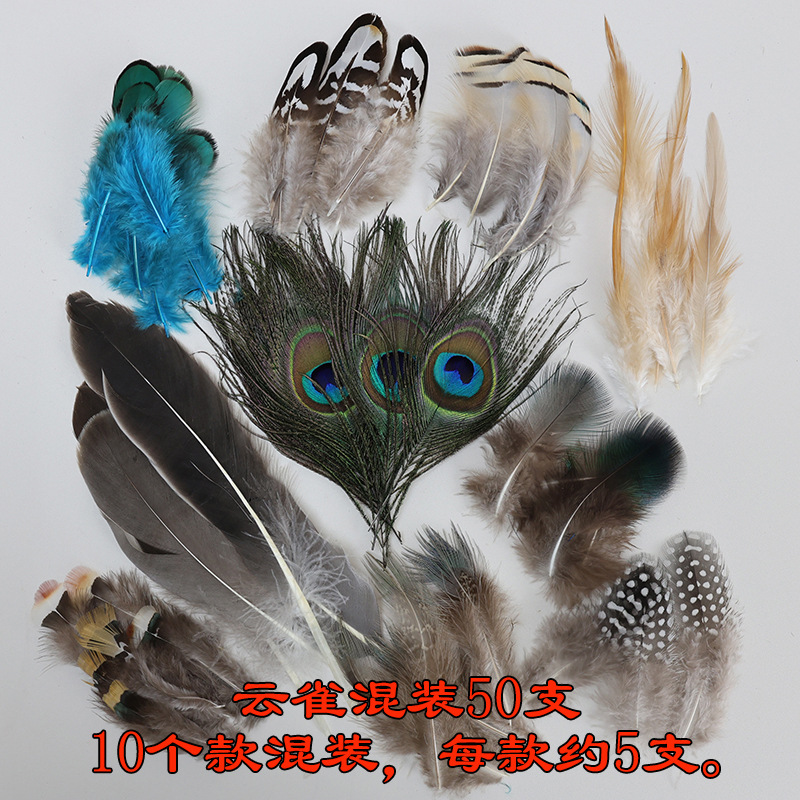 Fábrica al por mayor de bricolaje plumas pequeñas plumas naturales plumas de pollo salvaje plumas de pato jardín de infantes joyas hechas a mano gato divertido material de captura de sueños