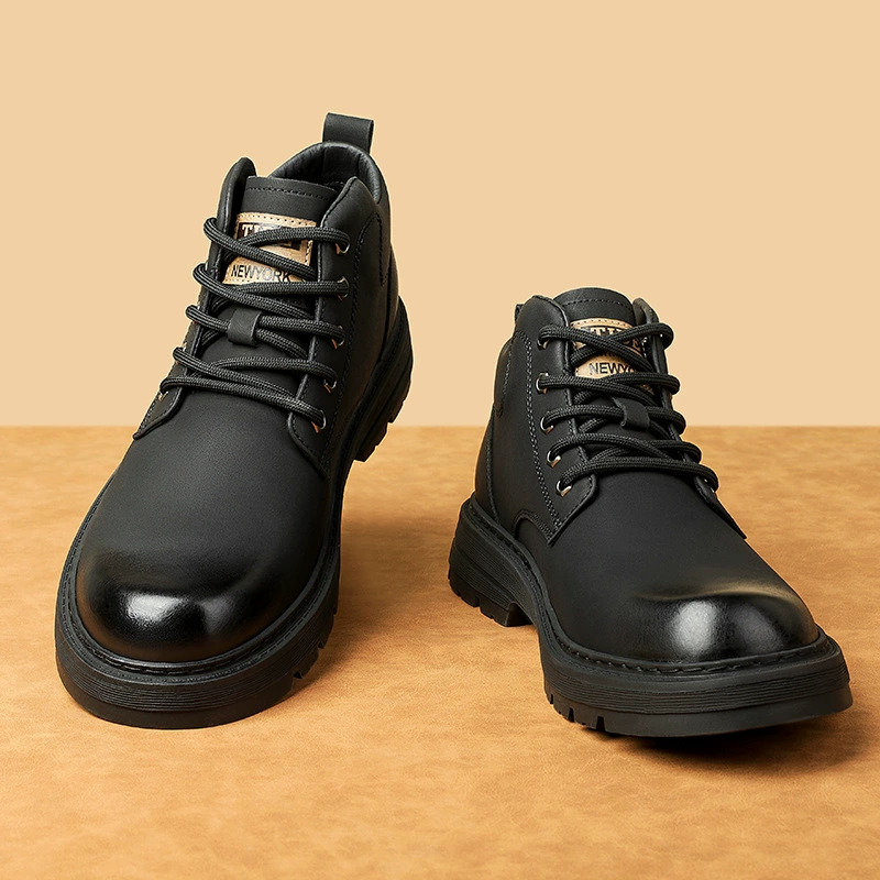 Мартенсы, мужские демисезонные модные универсальные low boots, обувь из кожи, натуральная кожа