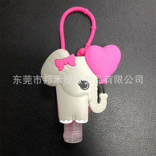 30ml儿童抑菌消毒凝胶便携式免洗洗手液卡通硅胶套安全无刺激