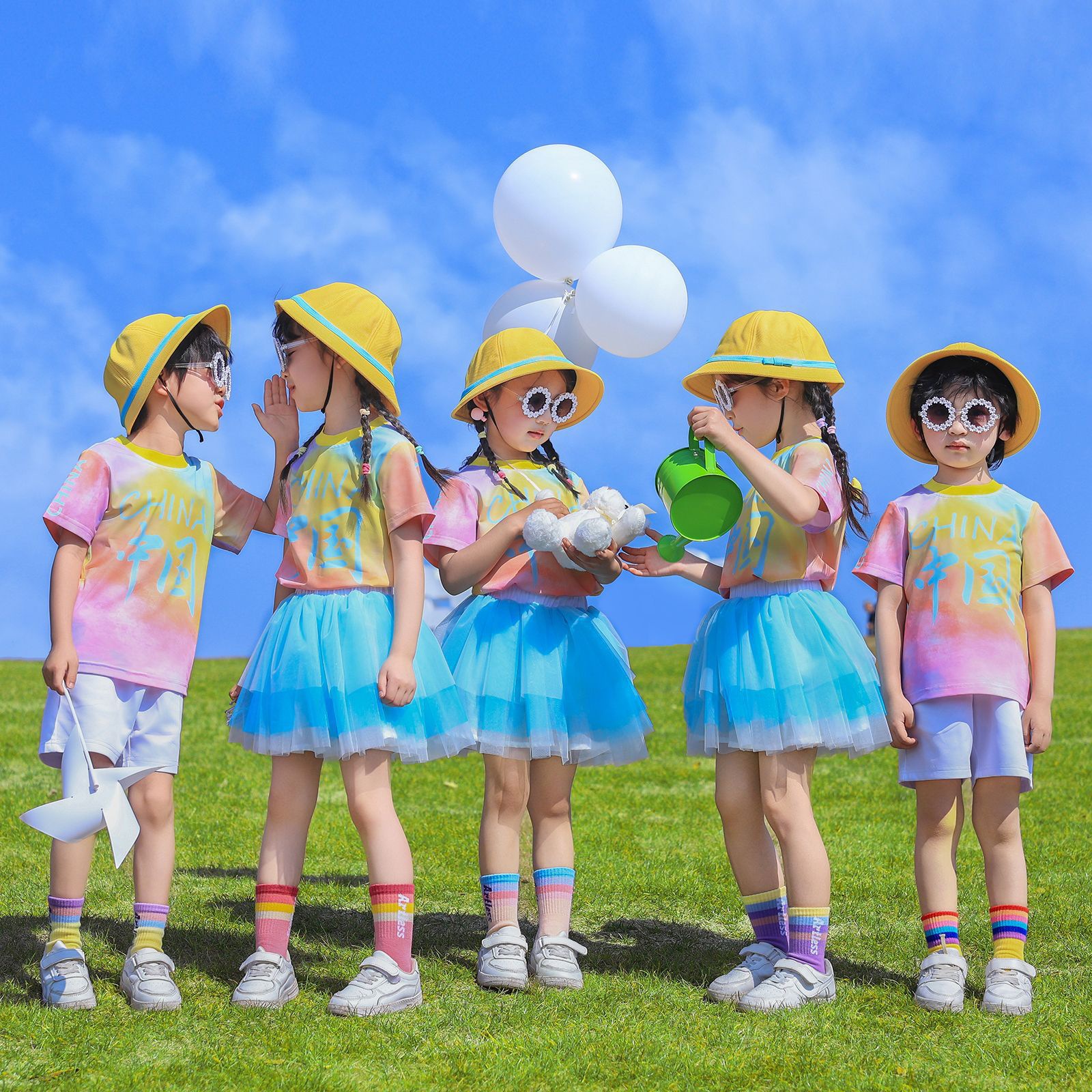 幼儿园园服儿童演出服小学生啦啦队表演合唱服61儿童合唱表演服