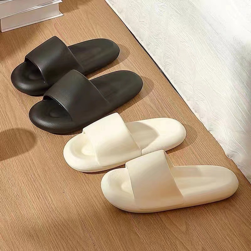 Step on shit slippers summer women 2023 summer new non-slip indoor home bath a word couple slippers men