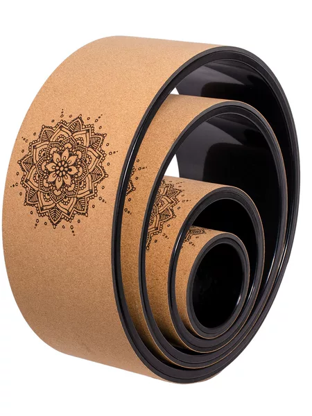 Yoga Wheel suit Pilates Ring Back Bend Auxiliary Fitness Wheel Cork Yoga Wheel Dharma Open Back Wheel 4-Piece Set