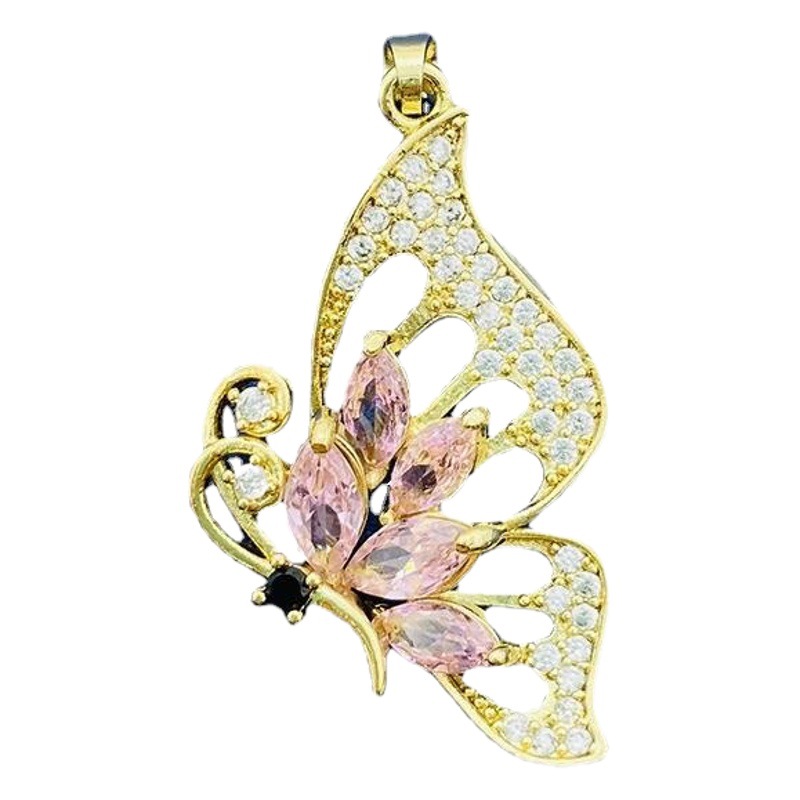 Colgante de moda al por mayor diseño de nicho collar de cintura pequeña de lujo completo de diamantes de circón colgante único sin cadena