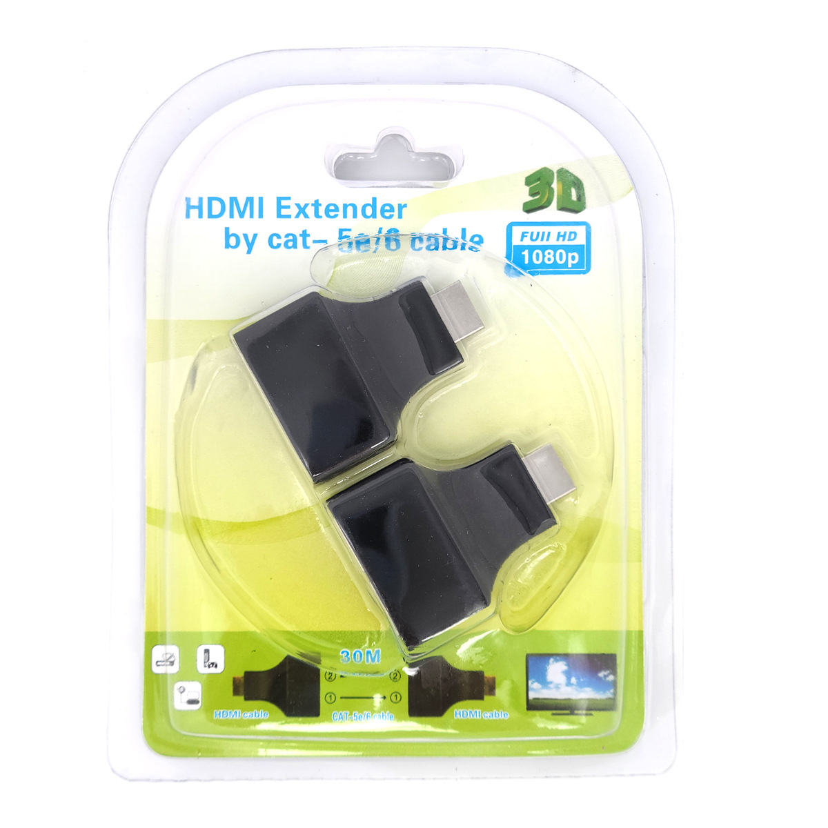 HDMI延长器30米 双网口延长器 hdmi转网线HDMI 放大器一套