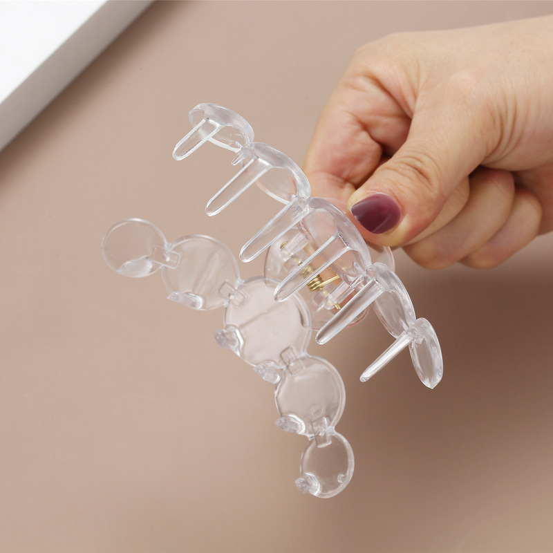大きいサイズの透明なつかみのシンプルな女性の四角形のサメのヘアピンのdiyクリームゴムの部品の材料は卸売りを包みます。|undefined