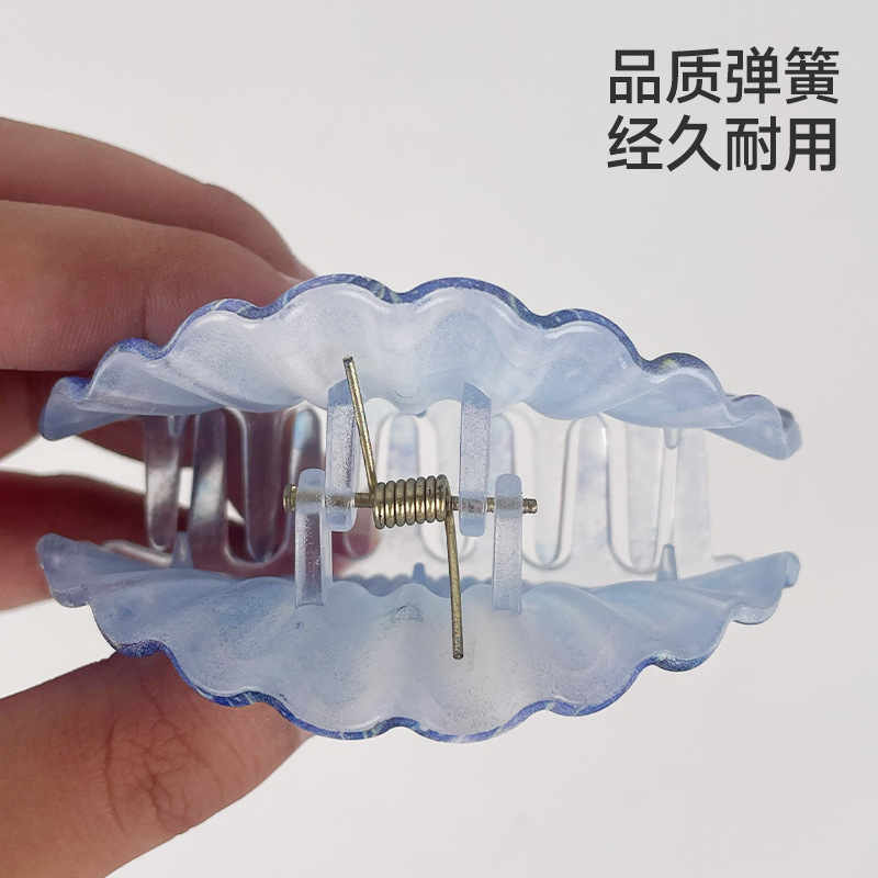 跨境夏季海边氛围感贝壳抓夹女2025新款后脑勺盘发鲨鱼夹发夹|undefined