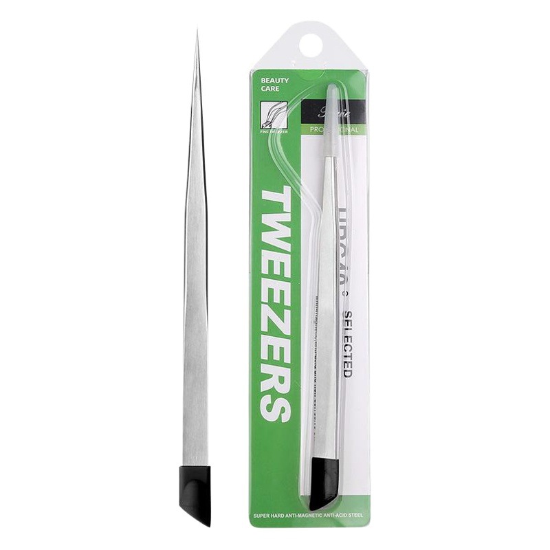 Grafting False Eyelash Tweezers High Precision Thickened Rigid Pointed Clipping Bird's Nest Planting Grafting Stainless Steel Tweezers