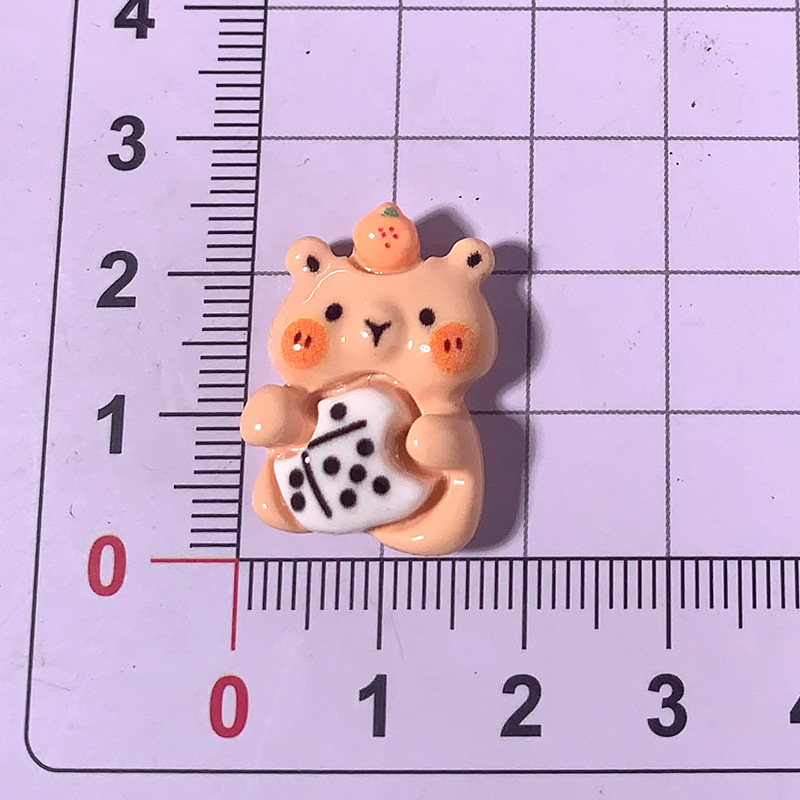 Caricatura brillante animal delfín oso de agua accesorios de resina DIY hechos a mano caja de teléfono móvil broche de cabello agujero de cuerda zapatos agujero decoración