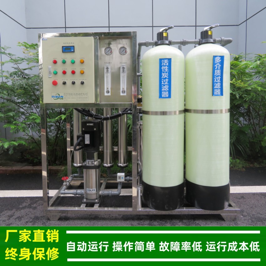 ro膜纯水机制水机_时产1吨全自动反渗透去离子水设备厂家绿健供应