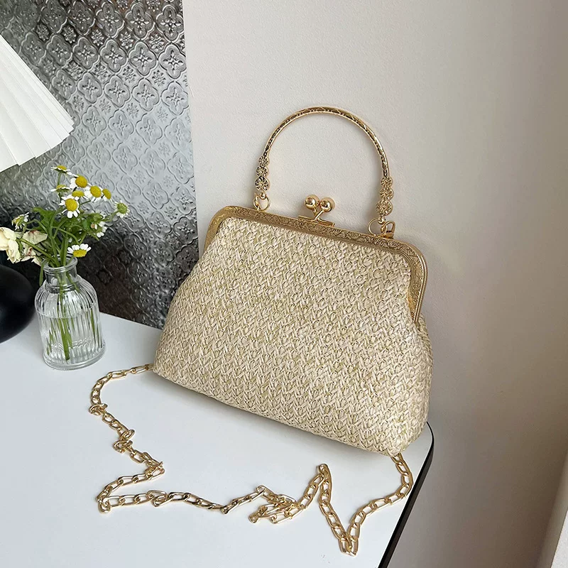 Woven chain, one-shoulder bag, shoulder bag, high-end