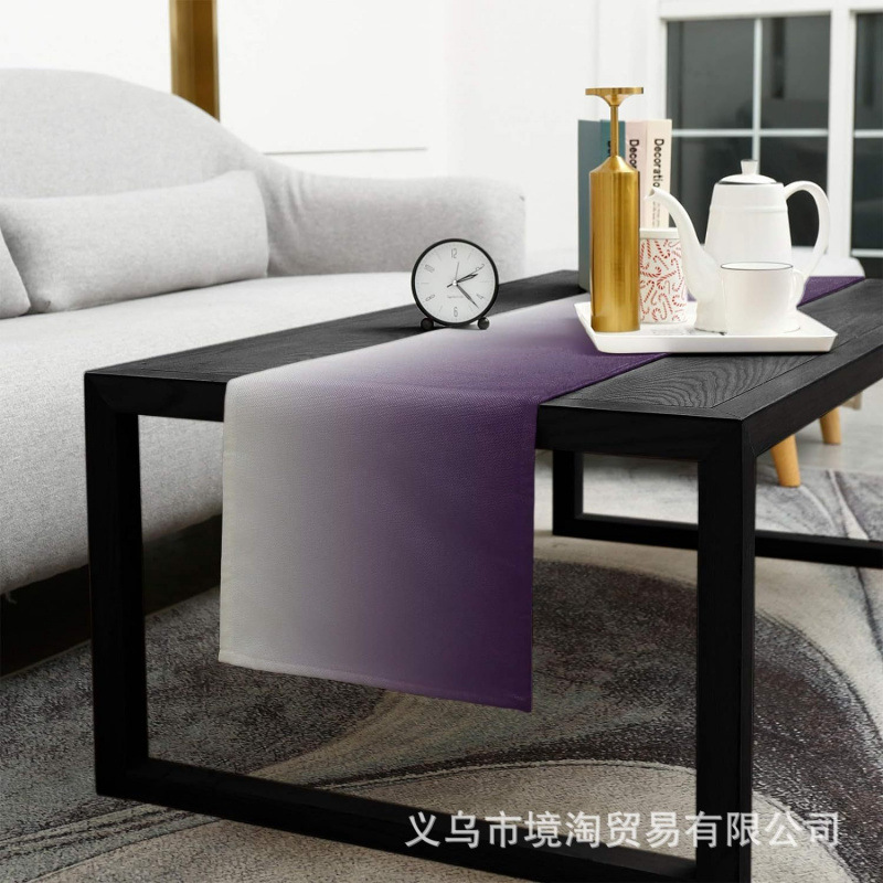 Bandera de mesa de rayas geométricas de lino de Amazon moderna y simple mantel a cuadros en blanco y negro almohadilla de mesa para el hogar image 42