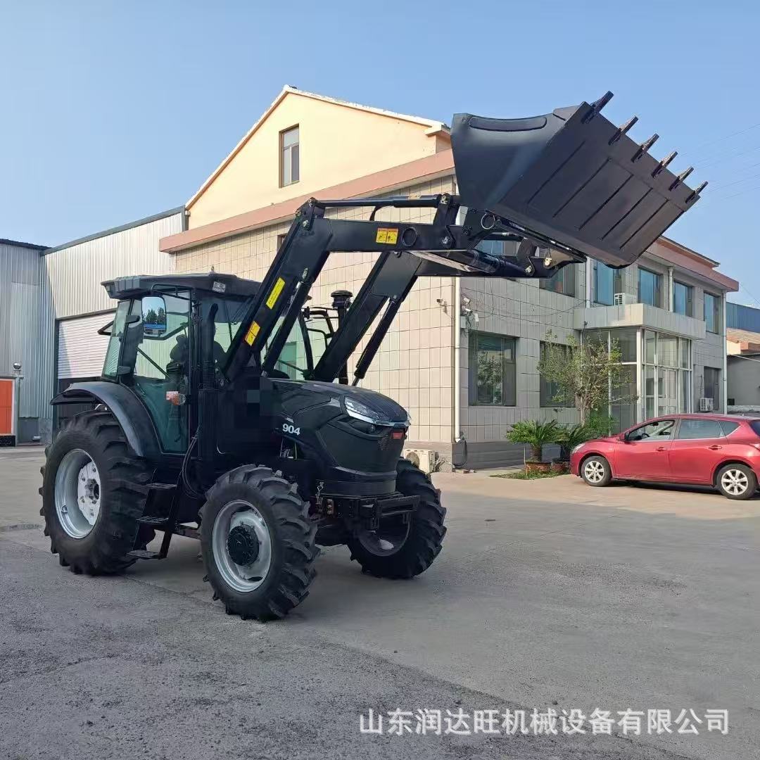 904大马力四驱拖拉机出口1004拖拉机豪华驾驶室推土铲