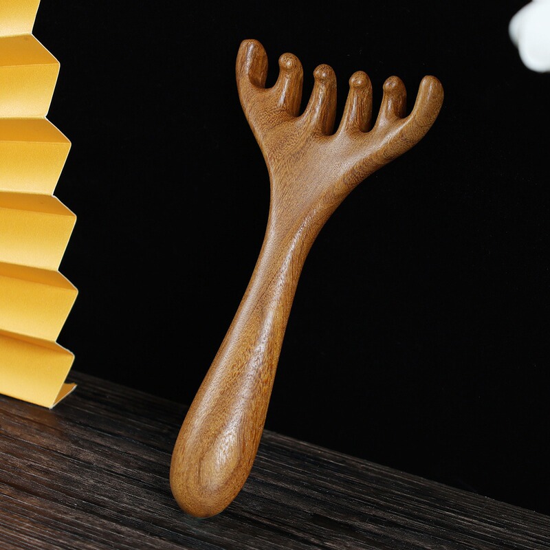 Antler massage comb small rake scratch head skin massage neck massage eye massage claw scraping rake face meridian brush