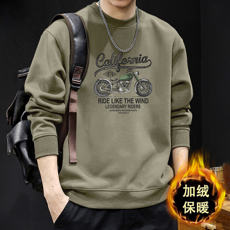American Retro Heavyweight Crewneck Sweatshirt for Men, New Spring and Autumn Style, Trendy Brand with a High-End Feel, Top Jacket for Teenagers American Retro Heavyweight Crewneck Sweatshirt for Men, New Spring and Autumn Style, Trendy Brand with a High-End Feel, Top Jacket for Teenagers