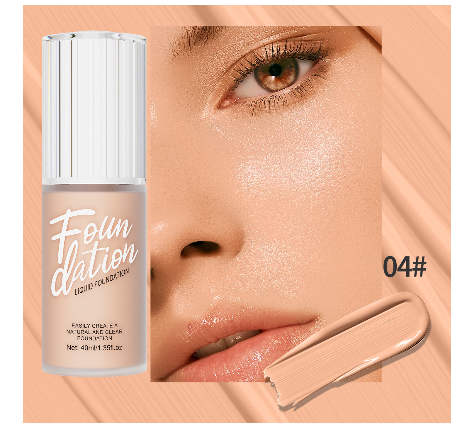 Hellokiss Foundation is a clear, smooth, natural and long-lasting European and American Foundation matte foundation makeup undefined