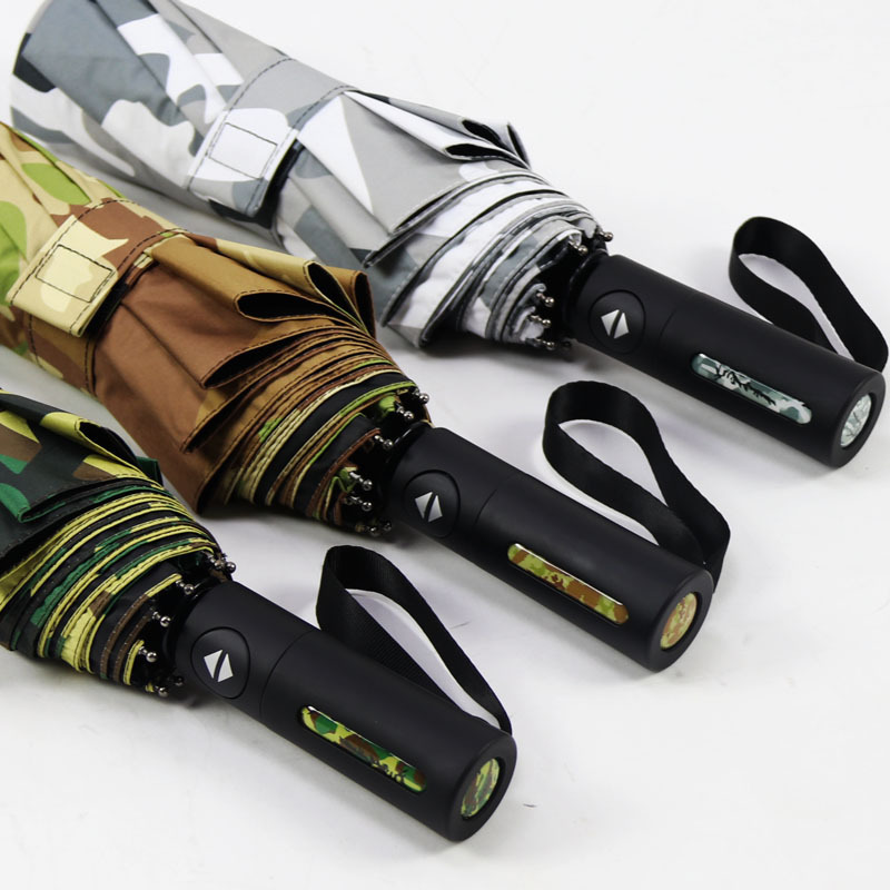 Camouflage vinyl sun umbrella student automatic 10-bone folding umbrella outdoor sun protection sun umbrella sun umbrella factory wholesale