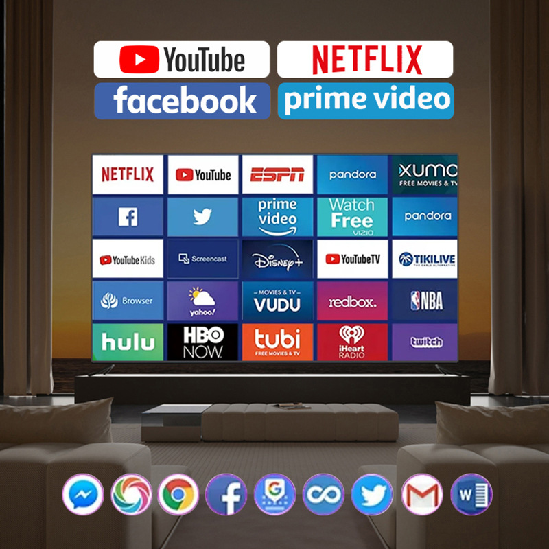 Televisión de comercio exterior Smart TV de 42 pulgadas ~ 100 pulgadas Google Play Televisión Malasia versión en el extranjero