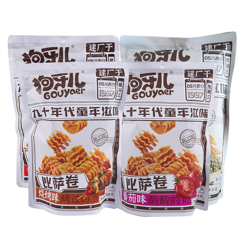 Dogtooth Pizza Roll 188g Leisure 8090 Retro Snack Dorm Snack Bagged Snack Large Wholesale