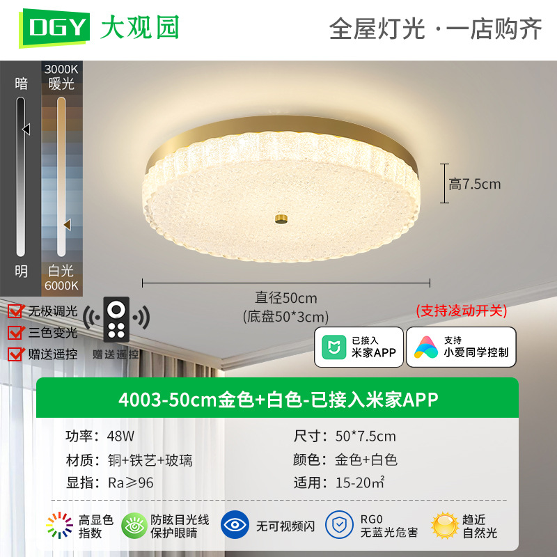 4003 - 50cm Dorado - Conectado a Mijia APP - 48W - Espectro completo