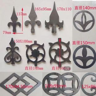 Iron Accessories Wrought Iron Gun Head Wrought Iron Forged Gun Head Iron Spear Tip Fence Gun Head Wrought Iron Door Accessories