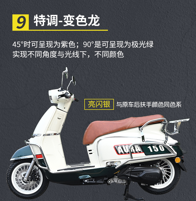 Suitable for Chunfeng Aura150 Front and Rear Exhaust Bumpers, Full Surround Guard Bars, Folding Backrest, Anti-Fall Modification