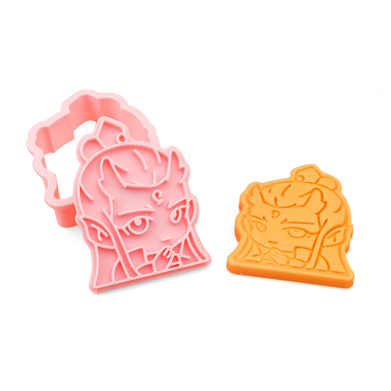 Molde de galletas de Nezha simulado, herramientas de repostería con diseños de dibujos animados de Ao Bing, Ao Guang, Shen Gongbao, Shijin y Bestia del Límite de la Emperatriz