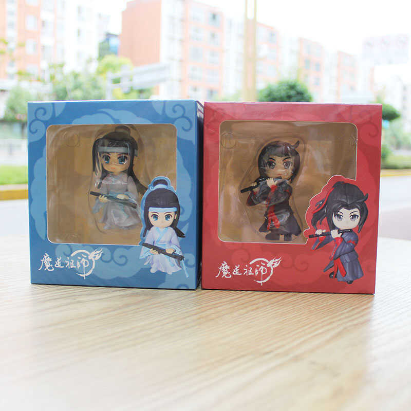 매직 타오 Q 에디션의 조상 마스터 휴대용 블루 잊기 기계 WEI WUXIAN 애니메이션 주변 인형 모델 컬렉션 장식품 조국 에디션