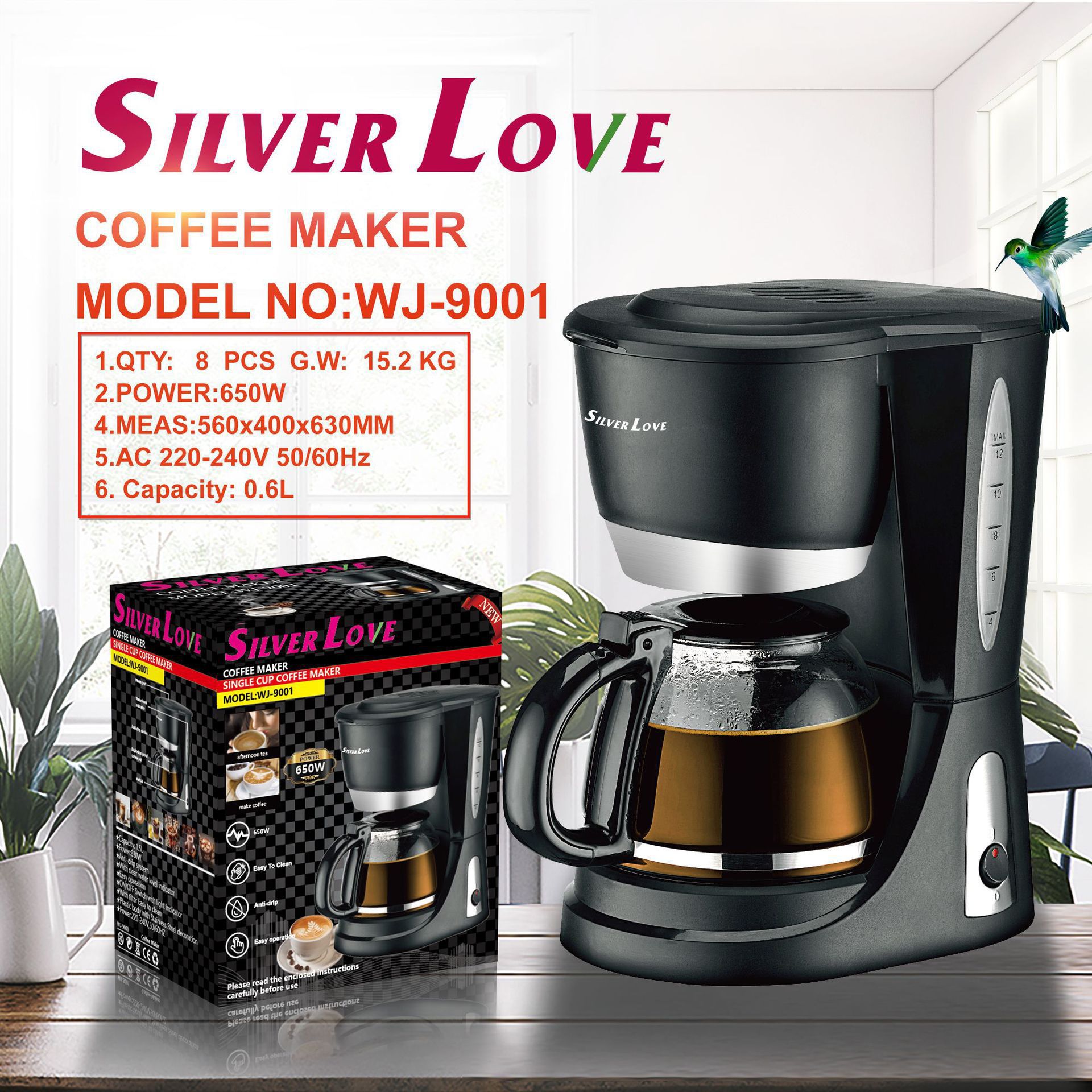 Foreign Trade Export Coffee Machine Household Extraction Concentrated Steam Coffee Machine Extractor