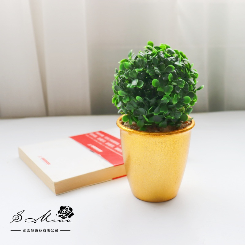 Flor falsa estilo pastoral bola de hierba pequeña flor de simulación bonsai decoración creativa flor de moda plantación verde artificial simulación maceta image 9