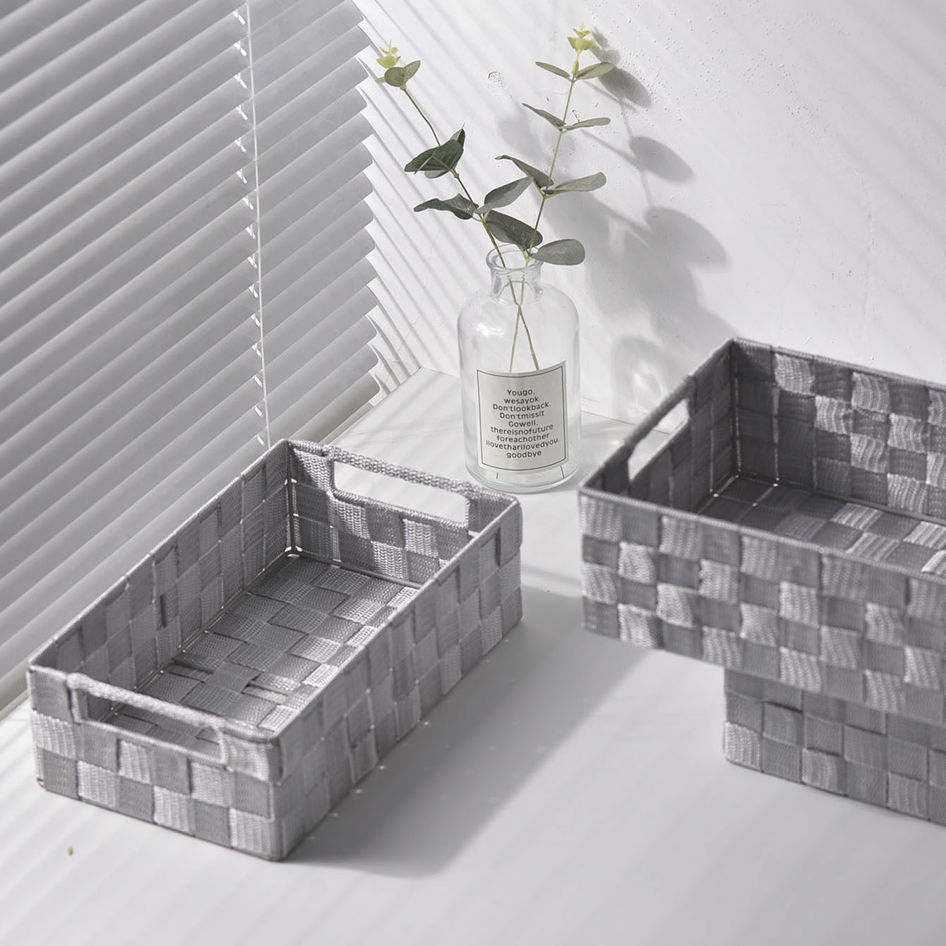 Caja de almacenamiento de tejido a mano simple europea Caja de almacenamiento de ropa interior Caja de almacenamiento de cosméticos