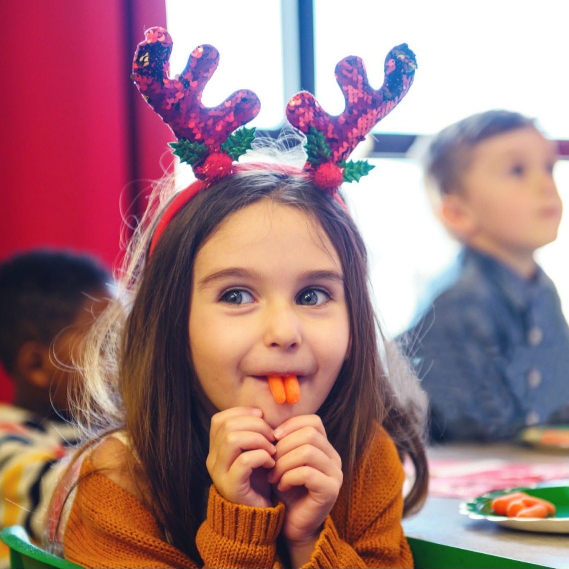 Nuevo cross-border de sequillas de cuerno de ciervo toque de cabello de Navidad vestido de cuerno de ciervo de Navidad