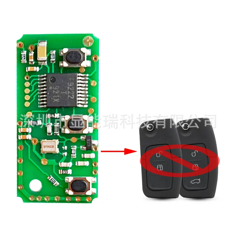 Suitable for Ford pork waist folding key PCB board 3 keys/2 keys circuit board