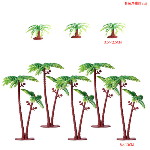 Simulated coconut tree shrub sand table scene ornaments micro landscape plant cactus baobab tree model gift