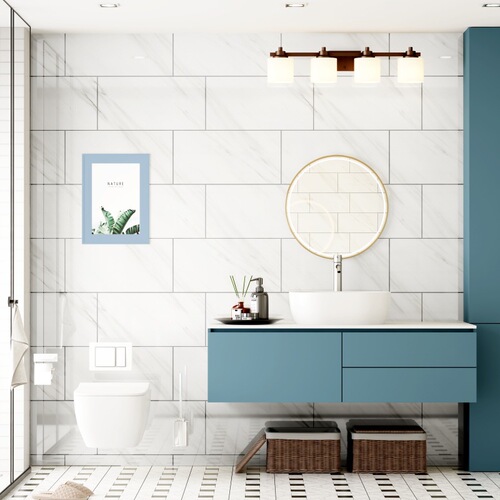 Self-adhesive Tile Sticker for Charming Wall Repair, Hiding Imperfections, Filling Holes, Waterproof 3D Marble Aluminum Composite Panel Wall Decal