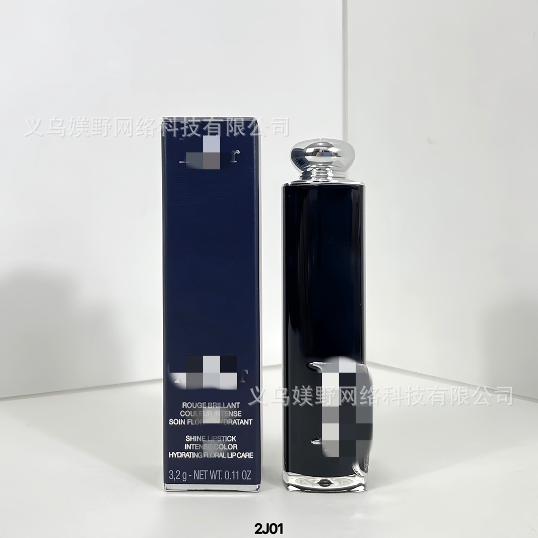 跨境口红迪家同款魅惑黑管漆光唇膏3.2g持久显色显白#740