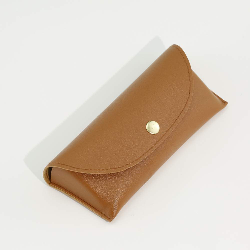 Classic Style Solid Color Pu Leather Unisex Glasses Case display picture 17