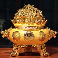 绒沙金摆件 电镀沙金聚财聚宝聚宝盆摆件可以存钱 招财礼品批发