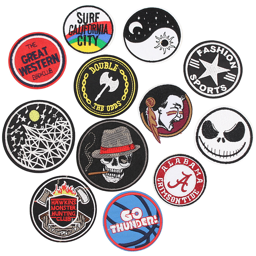 Cross-border European and American Badge Cloth Patch Shoulder Badge Baby Computer Embroidery Patch Fashionable Cool Clothes Hat Personalized Decoration