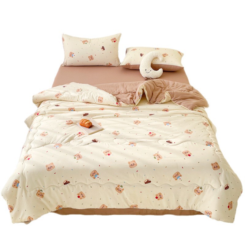 Colcha fresca de verano lavada, algodón suave, manta de aire acondicionado para niños, ropa de siesta, regalo al por mayor