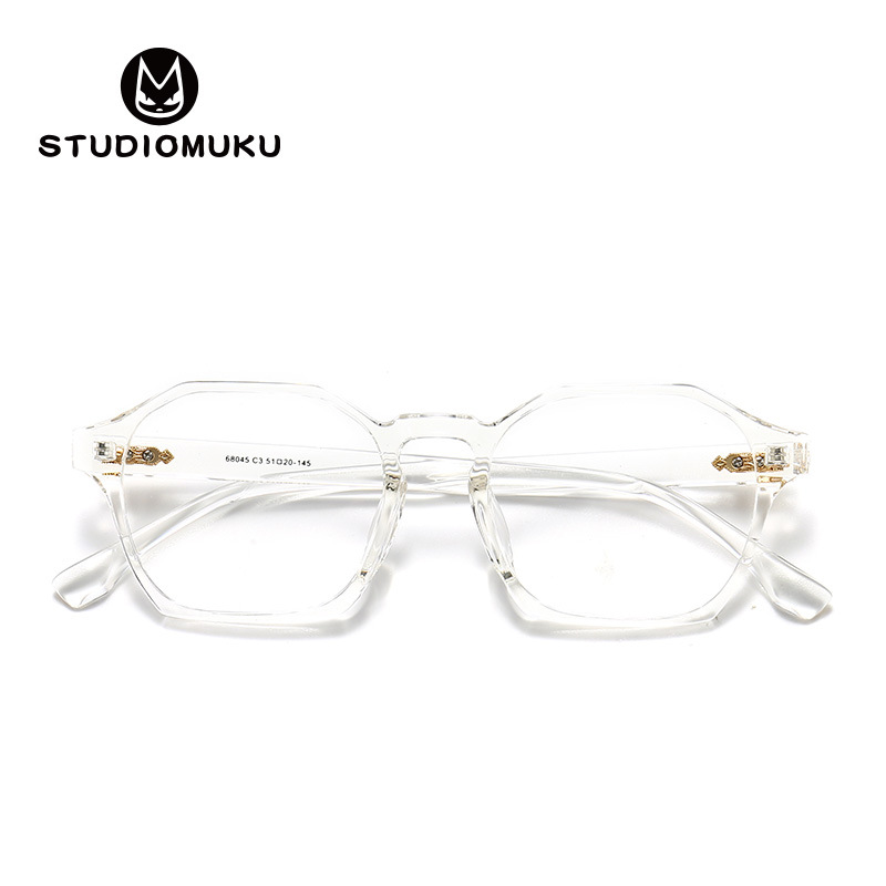 Studiomku mu fresco gafas pequeño marco poligonal miopía gafas hombres y mujeres se pueden equipar con grados Marco de ojos image 4