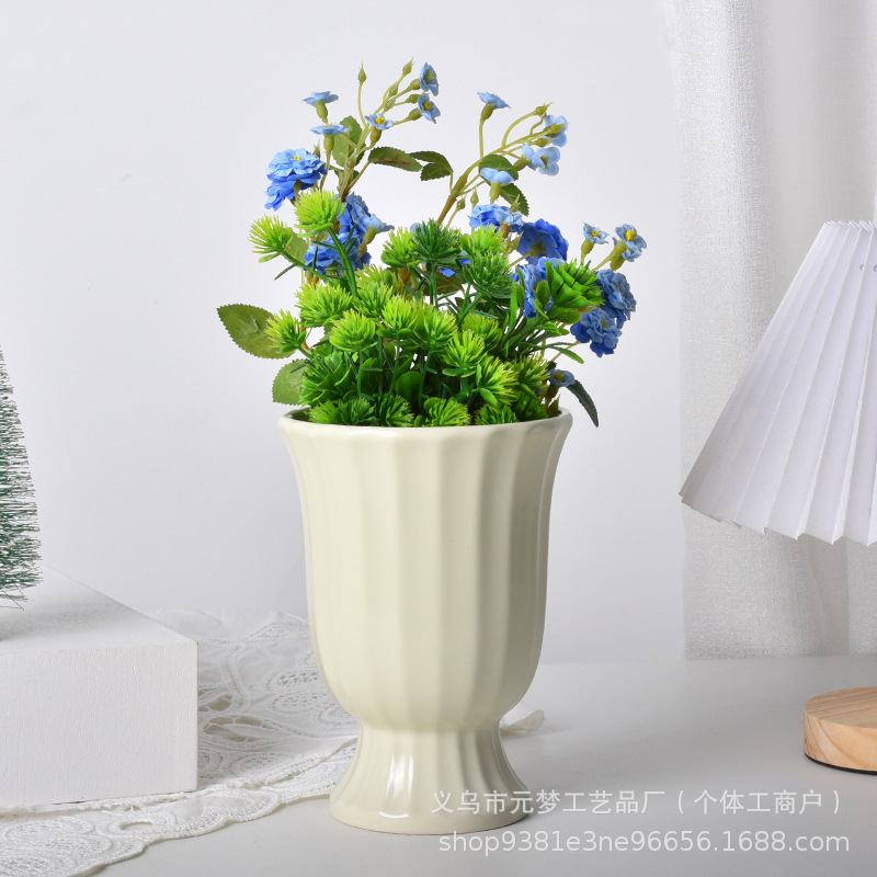 Maceta de Cerámica para Orquídeas y Suculentas Decorativa para Plantas de Interior