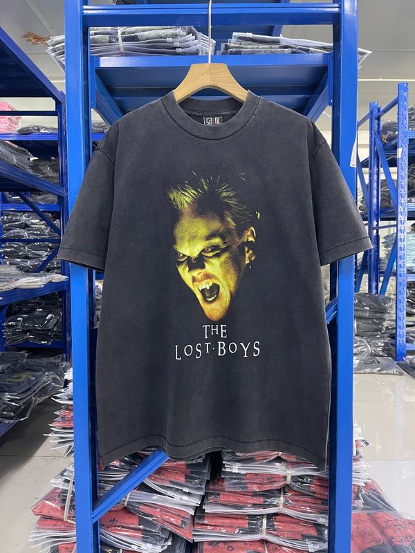 高品質 SAINT MICHAEL ICON ウォッシュ加工 オールド半袖 アメカジ レトロ プリント カップル Tシャツ 男女兼用|undefined