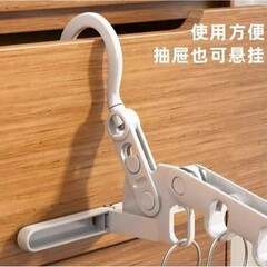 O5X2五穴折りたたみハンガー旅行ポータブル寮挂け服ホテル出张旅行室内タンス物干し