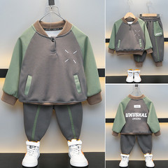 Children's Spring and Autumn Season X Set 2023 New Arrival Stylish Streetwear Two-Piece Set for Young Boys Trendy and Cool Outfit for Export