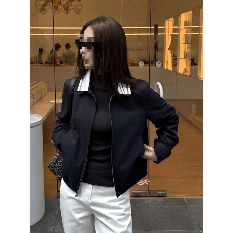 Gorgeous Early Autumn Chanel-Style Black Short Jacket for Women, 2025 New Korean Style, Beautiful and High-End Jacket Top