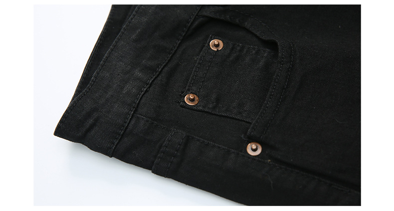 Men's Clothing Black Stretch Slim Fit Jeans For Men Loose Fit Versatile Basic Style Slimming Long Pants American High Street Denim_mkmklike.com